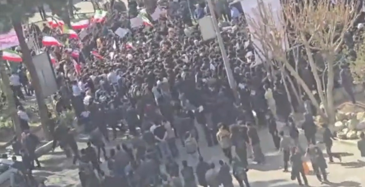 Iran students stage first protests