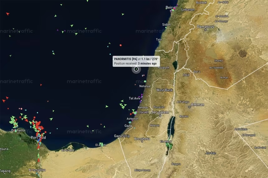 Ship allegedly carrying stolen Ukrainian grain seen sailing away from Israel